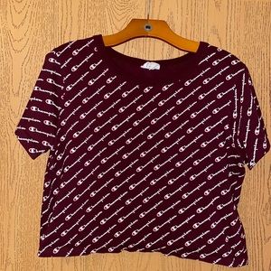 Champion cropped tee large